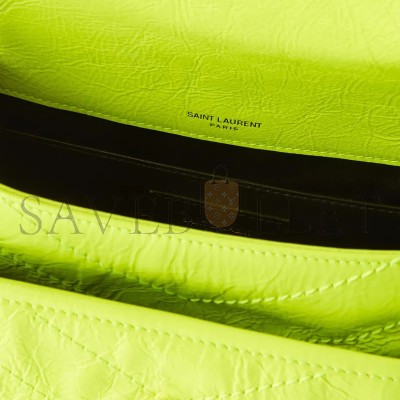 YSL NIKI BABY IN CRINKLED LAMBSKIN 633160AAA6N7109 (21*16*7.5cm)